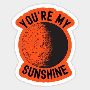 Slightly Wrong Sunshine Moon Sticker